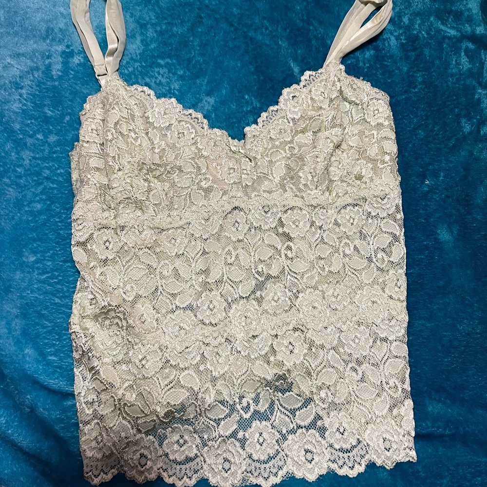 Green lace top
